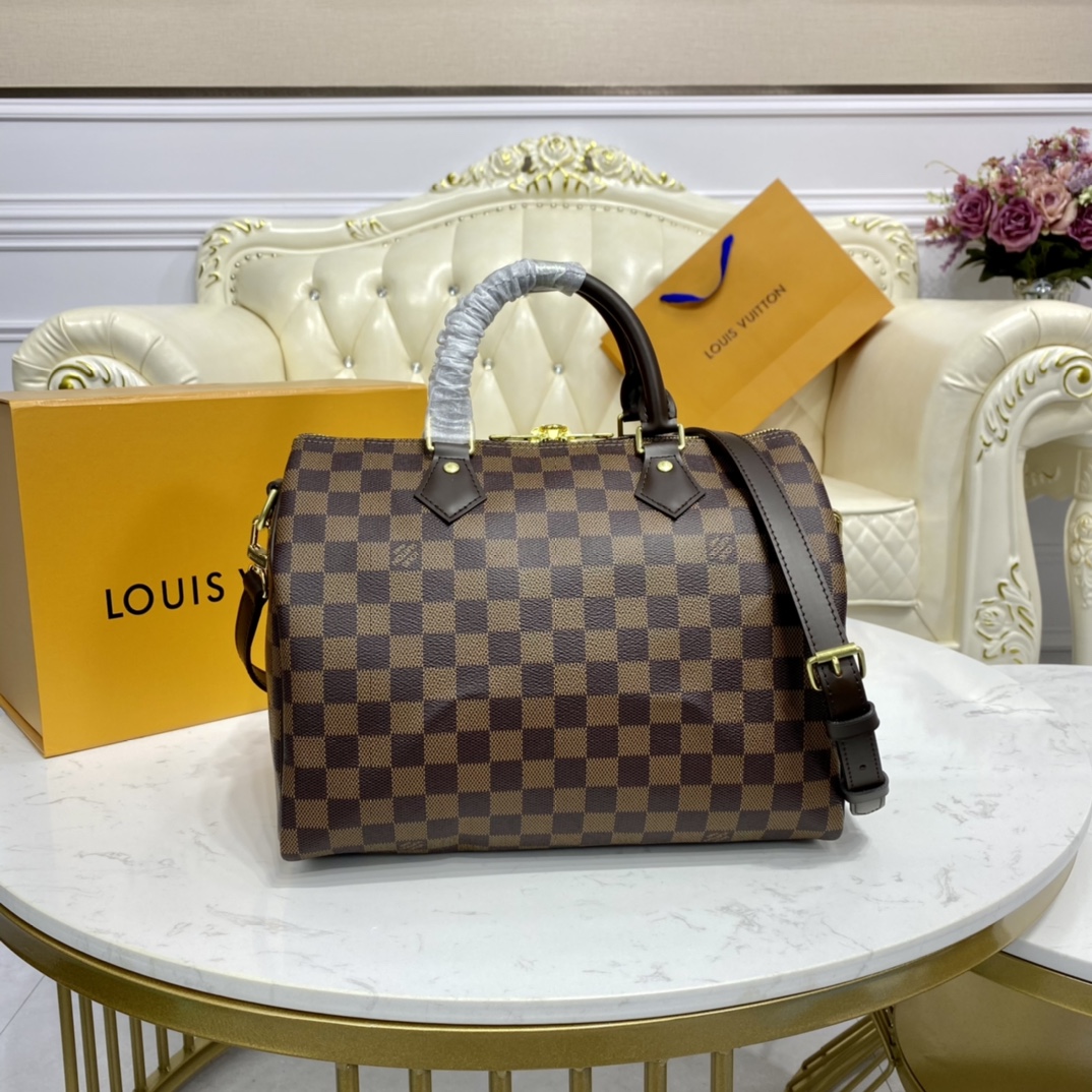 Louis Vuitton SPEEDY BANDOULIERE 30 Damier Ebene Handbag N41367 